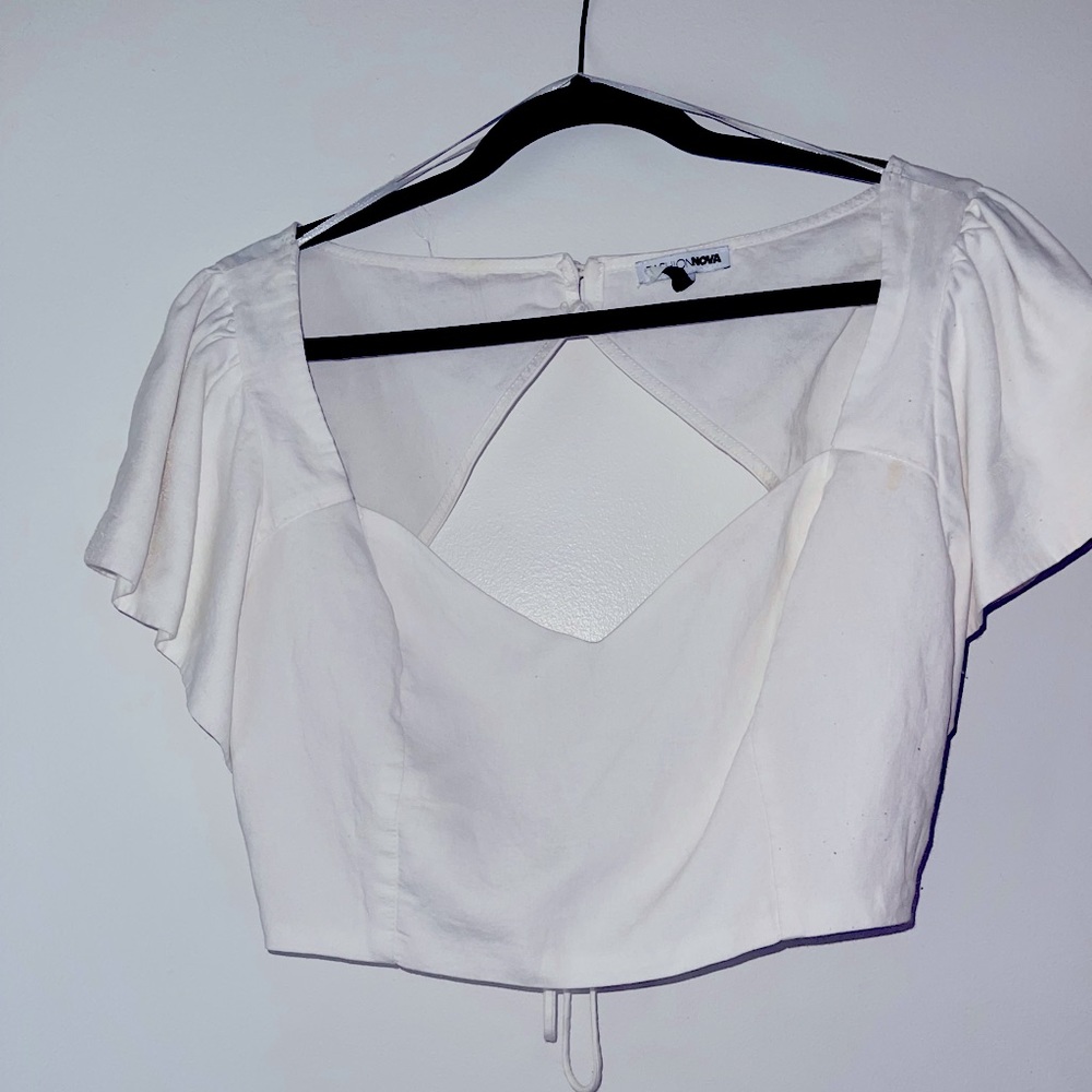 2-Piece Set Ruffled Crop-Top and Skirt